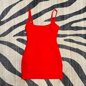 Red mini bodycon dress from ZARA